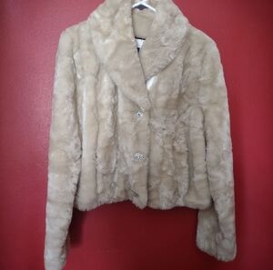 EXPRESS FAUX FUR COAT | LARGE